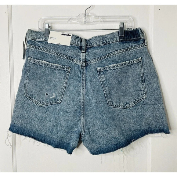 Arizona Jean Co Denim Shorts Blanket Patchwork Sz 19 Raw Hem Distressed NWT - Picture 6 of 15